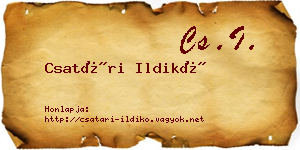 Csatári Ildikó névjegykártya