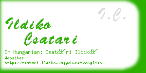 ildiko csatari business card